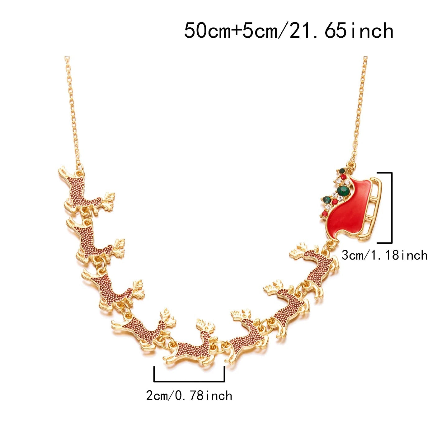 Collar con Colgante Trineo de Navidad