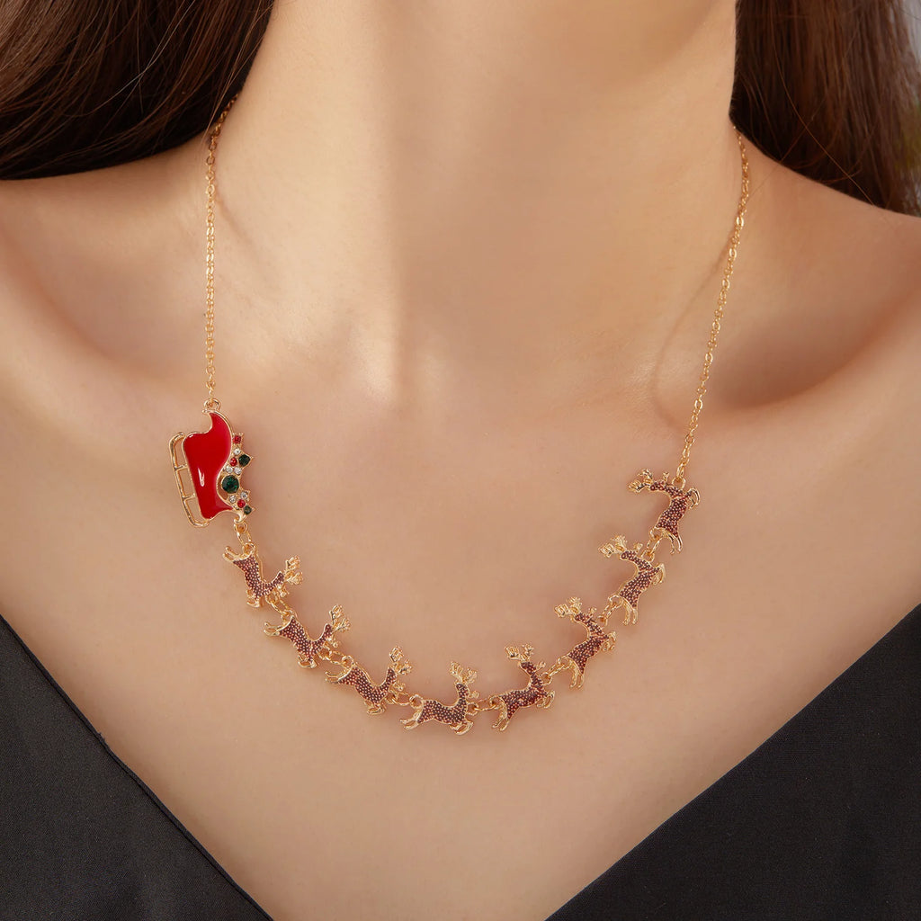 Collar con Colgante Trineo de Navidad