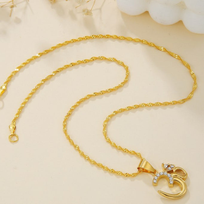 Collar Budista Om Or 