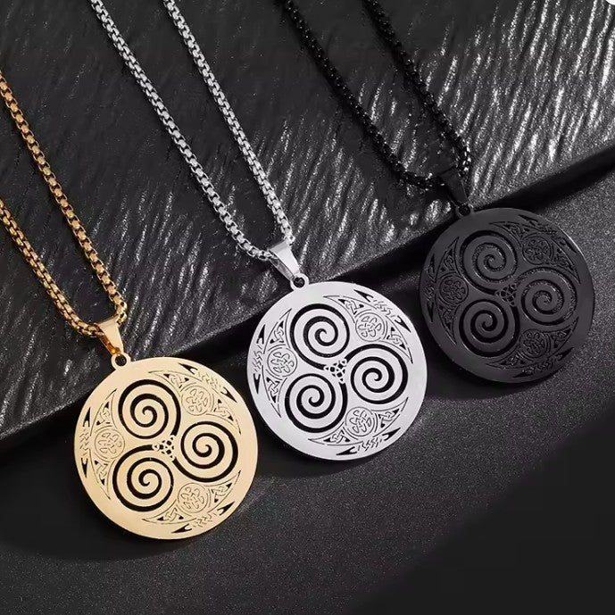 Collar Celta Colgante Triskel Vikingo Hombre Mujer Nórdico 