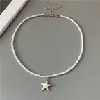 Collar de Concha Estrella de Mar de Color blanco