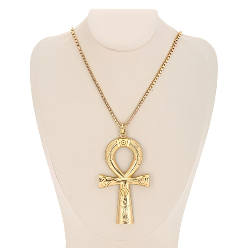 Collar Cruz Egipcia Oro 