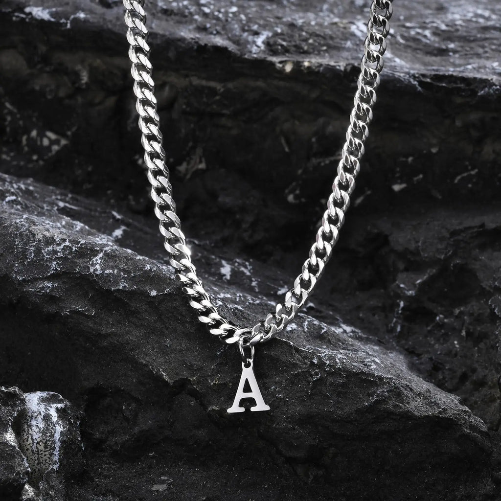 Collar para hombre con colgante personalizado inicial a