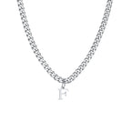 Collar para hombre con colgante personalizado inicial f