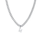 Collar para hombre con colgante personalizado inicial m