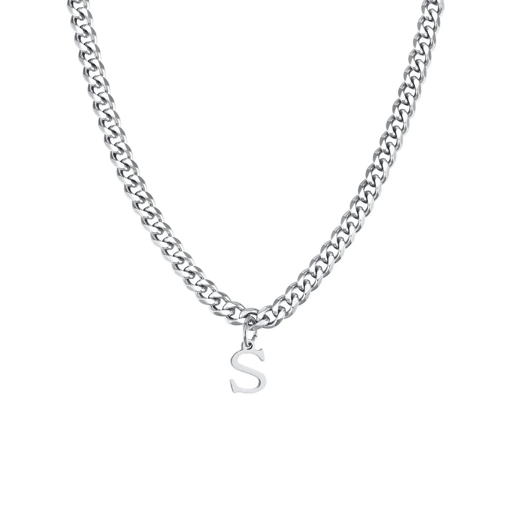 Collar para hombre con colgante personalizado inicial s