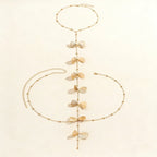 Collar de espalda con flores - cadena dorsal para mujer