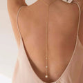 Collar de espalda dorado - cadena dorsal para mujer