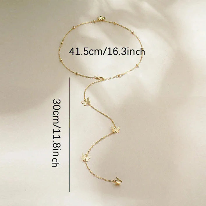 Collar trasero de mariposa - cadena para la espalda para mujer