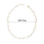 Collar de doble fila con colgante de perla