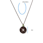 Collar de Cuerda con Colgante Redondo para Mujer