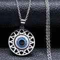 Collar y Pendientes con Colgante Ojo Turco Azul de la Mala Suerte collar