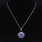 Collar y Pendientes con Colgante Ojo Turco Azul de la Mala Suerte collar