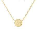 Collar y colgante con pequeña piedra de nacimiento redonda noviembre