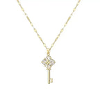 Collar con colgante de llave con strass