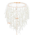 Collar y colgante babero coral blanco