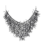 Collar y colgante babero coral negro