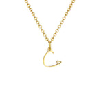 Collar para mujer con colgante inicial letra y corazón c