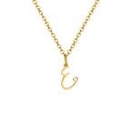 Collar para mujer con colgante inicial letra y corazón 