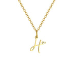 Collar para mujer con colgante inicial letra y corazón h