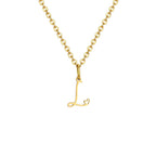 Collar para mujer con colgante inicial letra y corazón l