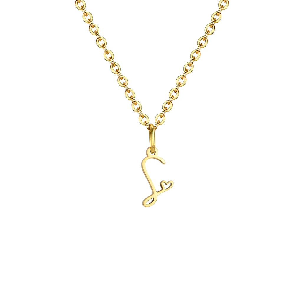 Collar para mujer con colgante inicial letra y corazón s