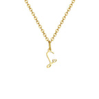 Collar para mujer con colgante inicial letra y corazón s