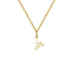 Collar para mujer con colgante inicial letra y corazón y