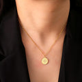 Collar Mujer Colgante Brújula Rosa de los Vientos Cardinal oro