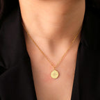 Collar Mujer Colgante Brújula Rosa de los Vientos Cardinal oro