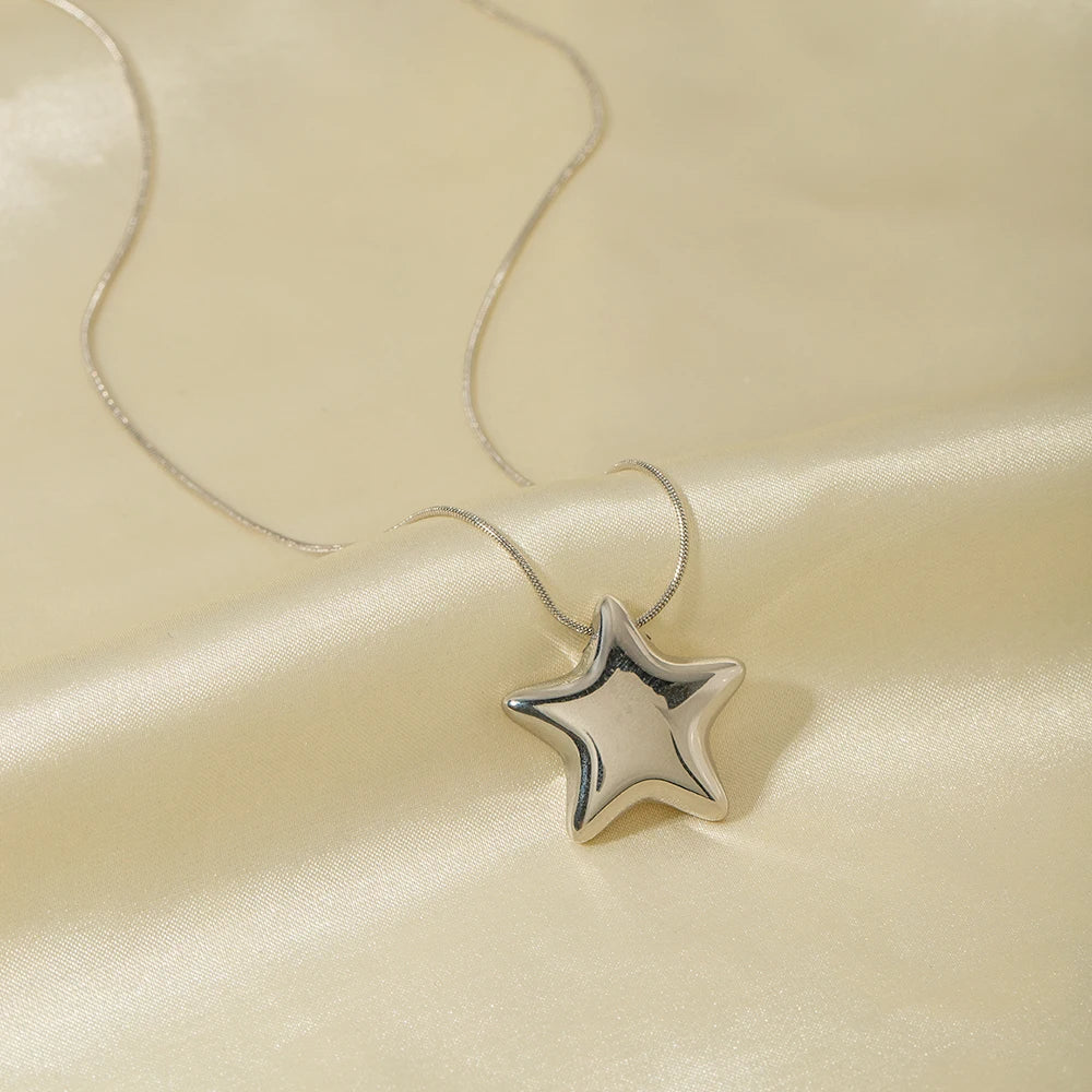 Collar Mujer Colgante Estrella plata