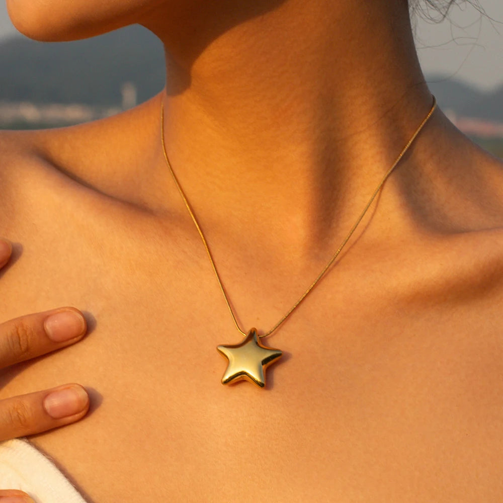 Collar Mujer Colgante Estrella oro