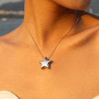 Collar Mujer Colgante Estrella plata