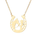 Collar Herradura Colgante Herradura Amuleto de la Suerte Plata