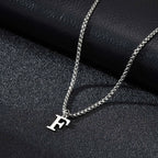 Collar para hombre con colgante inicial f