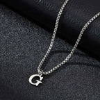 Collar para hombre con colgante inicial g