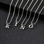 Collar para hombre con colgante inicial k