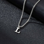 Collar para hombre con colgante inicial l