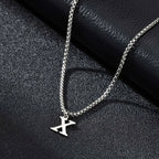 Collar para hombre con colgante inicial x