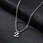 Collar para hombre con colgante inicial z