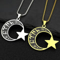 Collar hombre "türk" en runas göktürk: media luna y estrella