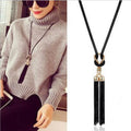 Collar largo con colgante de nudo para mujer