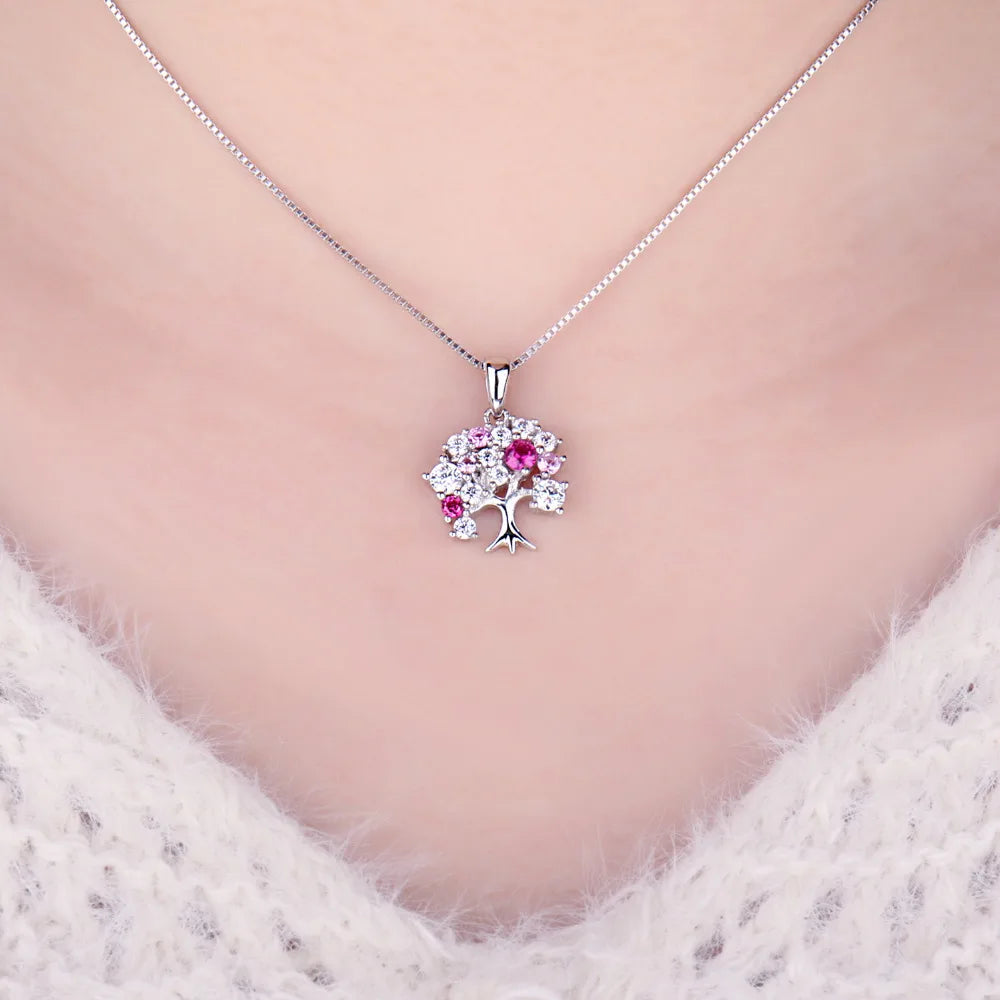 Collar Colgante Árbol de la Vida con Piedras para Mujer