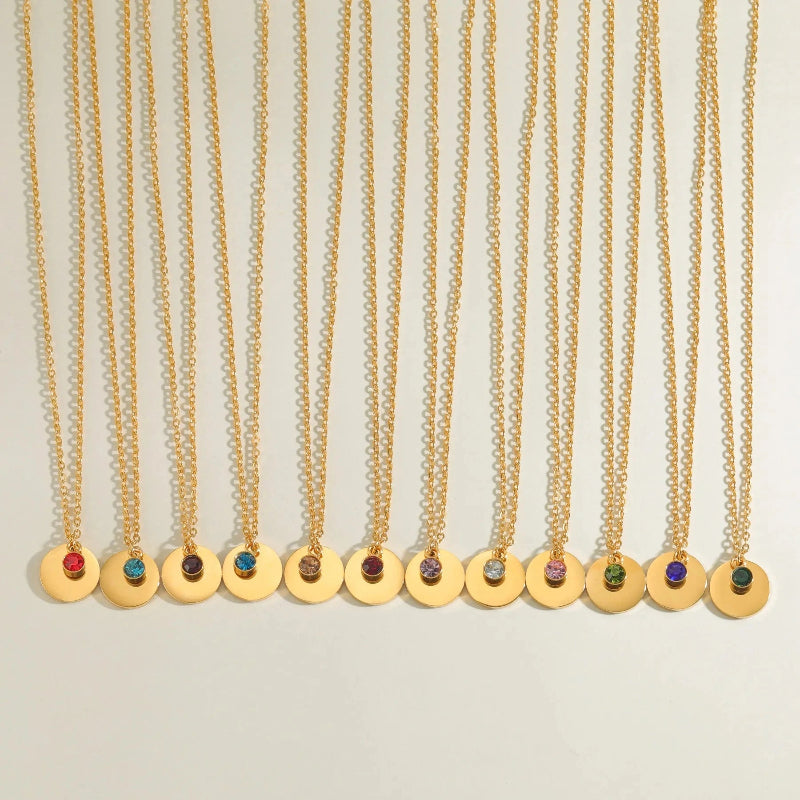 Collar con colgante de piedra de nacimiento