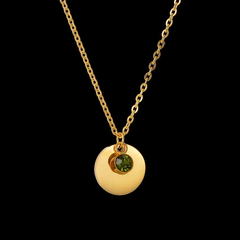 Collar con colgante de piedra de nacimiento