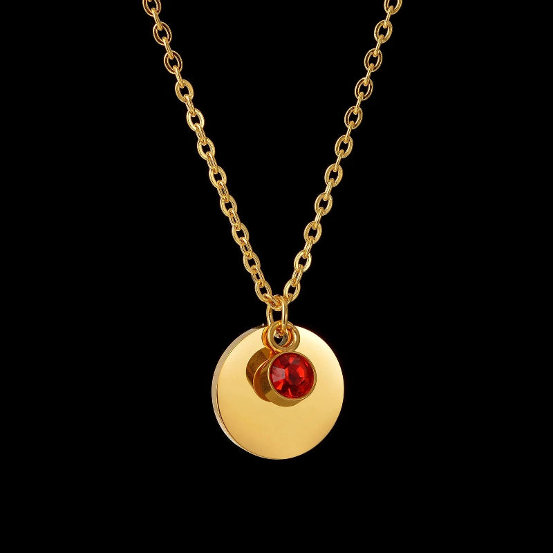 Collar con colgante de piedra de nacimiento