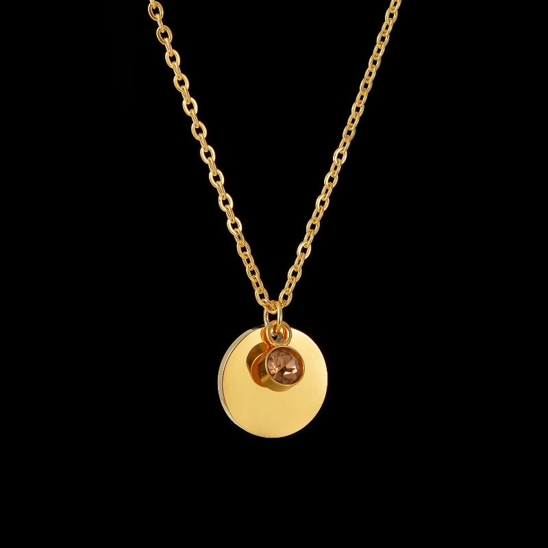 Collar con colgante de piedra de nacimiento