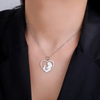 Collar Colgante Gato & Dueña plata