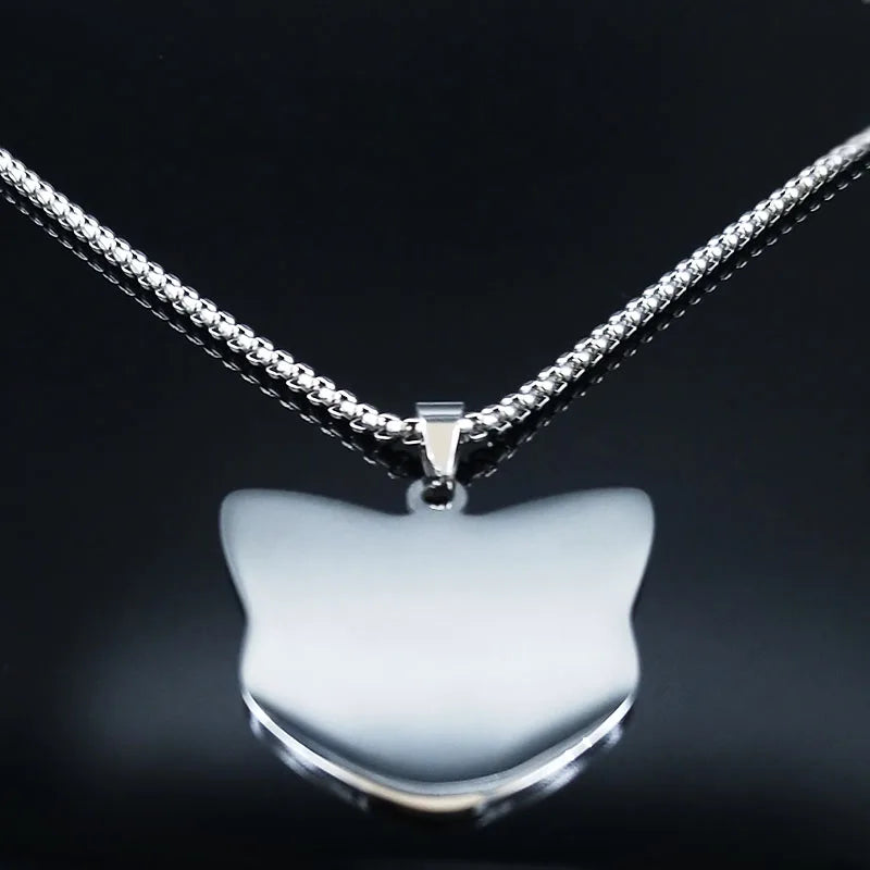 Collar Colgante Gato Negro Pentáculo Brujería Wicca