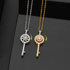 Collar Colgante Llave Giratoria Anti-Estrés plata